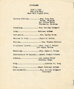 Text detailing the programme for 1982 Lincoln Student Reunion