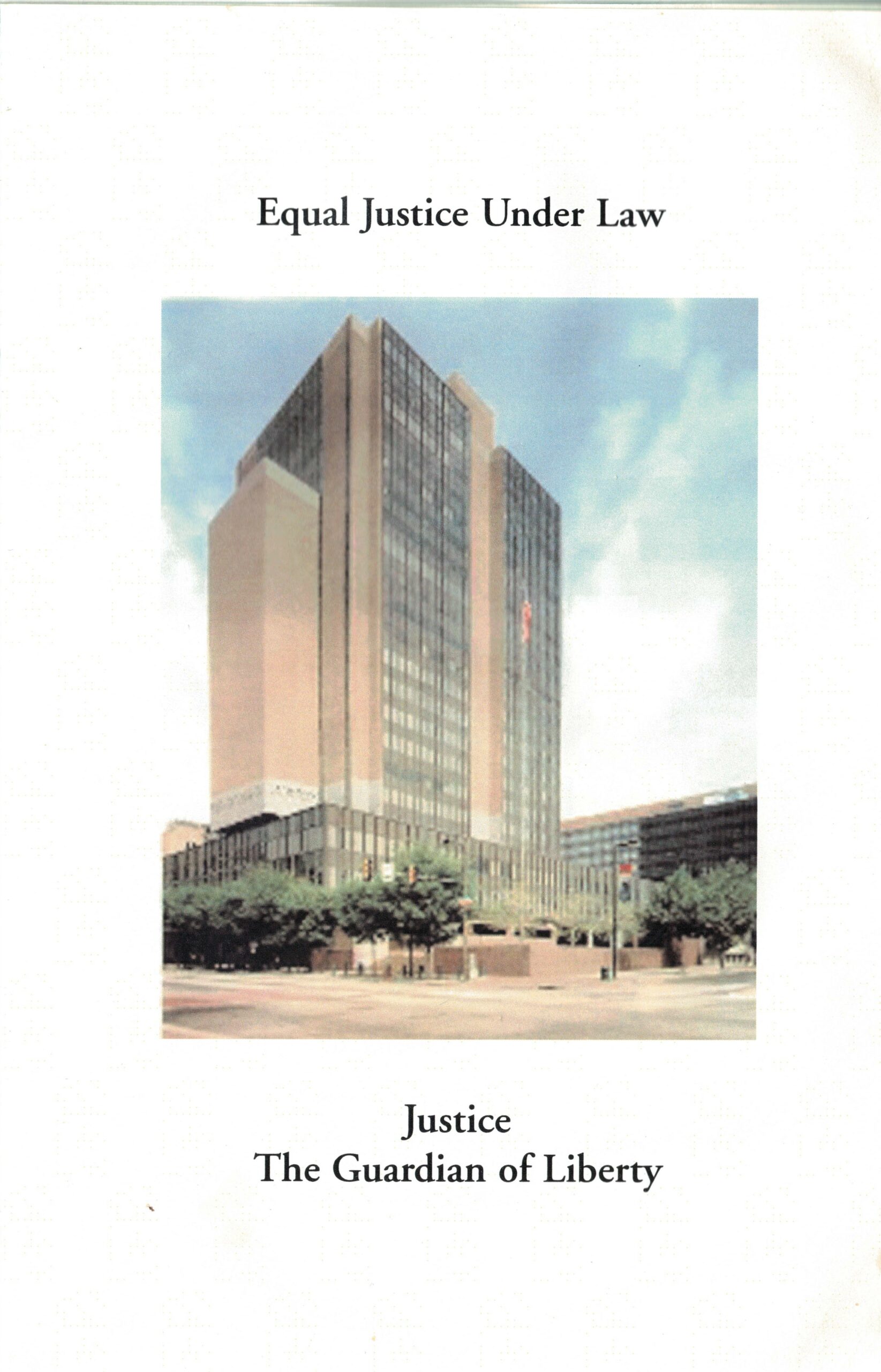 Third page of the Jones program pamphlet with building